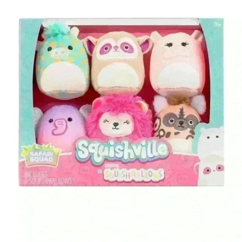 SQUISHMALLOWS SQUISHVILLE SAFARI SQUAD – 2 INCH 6-PACK - NEW IN BOX – FOR AGE 3+ - Picture 2 of 4